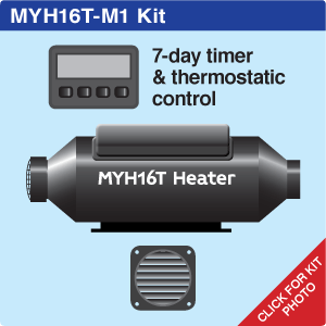 MYH16T Marine + 7-day LCD Timer + 1 hot air outlet