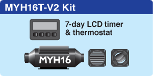 MYH16T Vehicle + 7-day LCD Timer + 2 hot air outlets